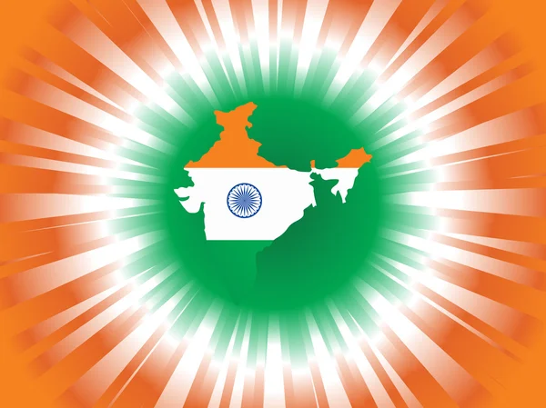 Indiase vlag op achtergrond — Stockvector