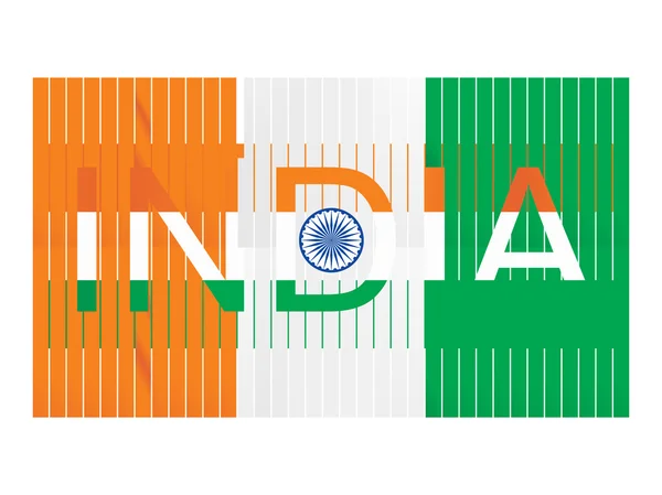 Indický národní vlajka s pozadím — Stockový vektor