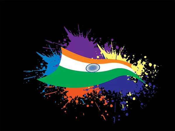 Grunge coloré avec drapeau ondulé — Image vectorielle