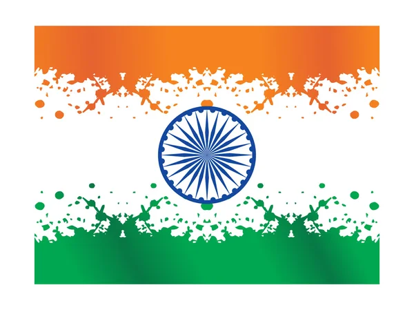 Grungy indian national flag illustration — Stock Vector