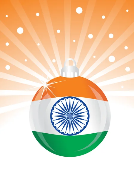 Vector indian flag in ball — Stock Vector