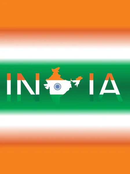 Indien i tre färg från flaggan, vektor — Stock vektor
