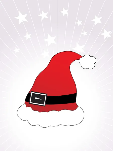 Illustrazione, vettoriale cappello di Babbo Natale — Vettoriale Stock