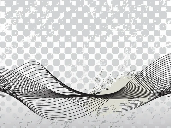 Composition des vagues avec grunge — Image vectorielle