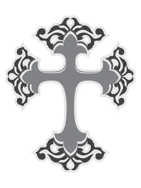 Ізольований хрест на білому тлі — стоковий вектор