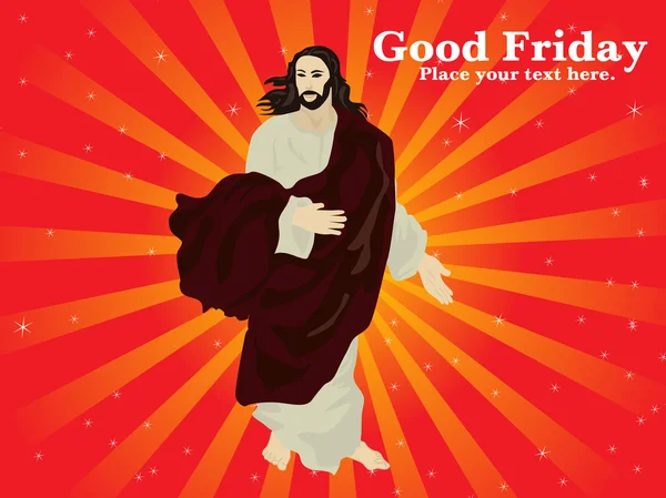 Good friday background with jesus — Stock Vector