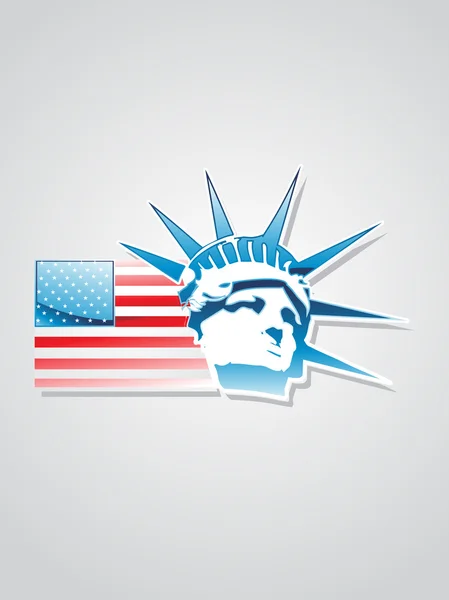 Απομονωμένες κουμπί στην αμερικανική σημαία — Διανυσματικό Αρχείο