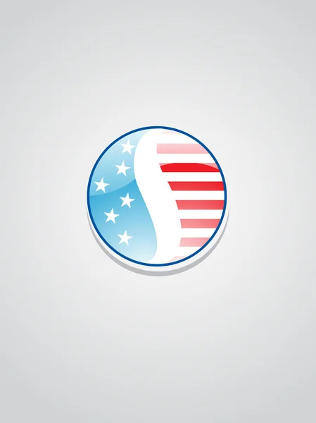 米国の旗の分離ボタン — ストックベクタ