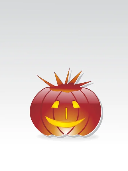 Calabaza de halloween brillante aislada — Vector de stock