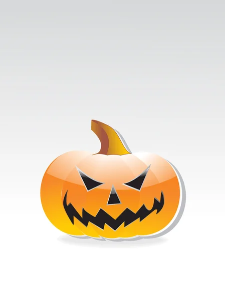 Abóbora de Halloween lustrosa isolada —  Vetores de Stock