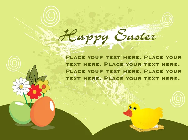 Happy easter greeting card — Stock Vector