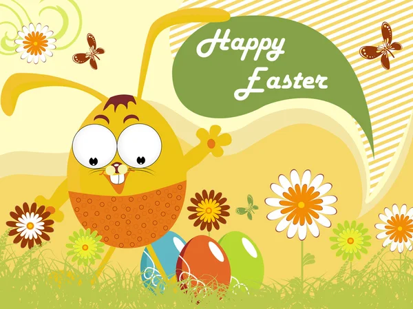 Boldog húsvéti nap táj illusztráció — Stock Vector
