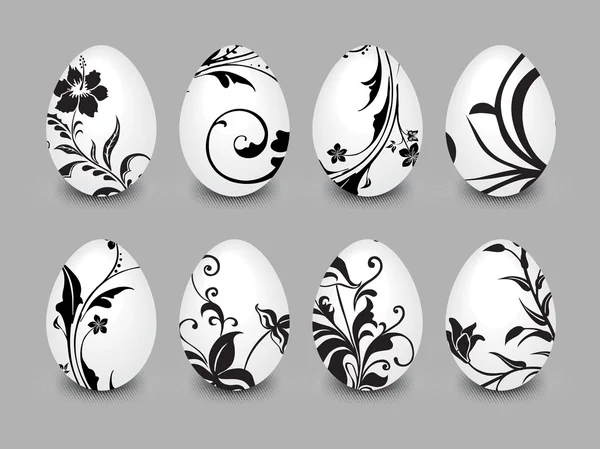 Collection of decorated egg — Stock Vector