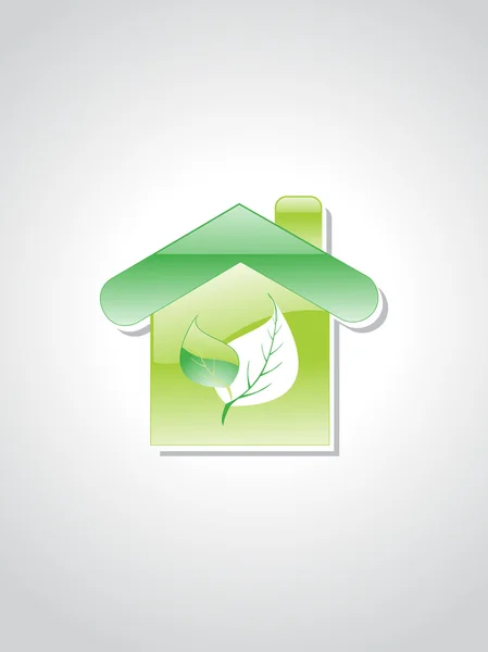 Illustrazione di casa ecologia — Vettoriale Stock