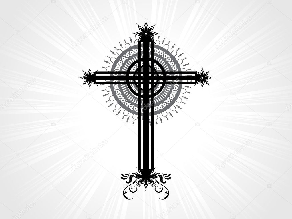 Vector isolated christian cross