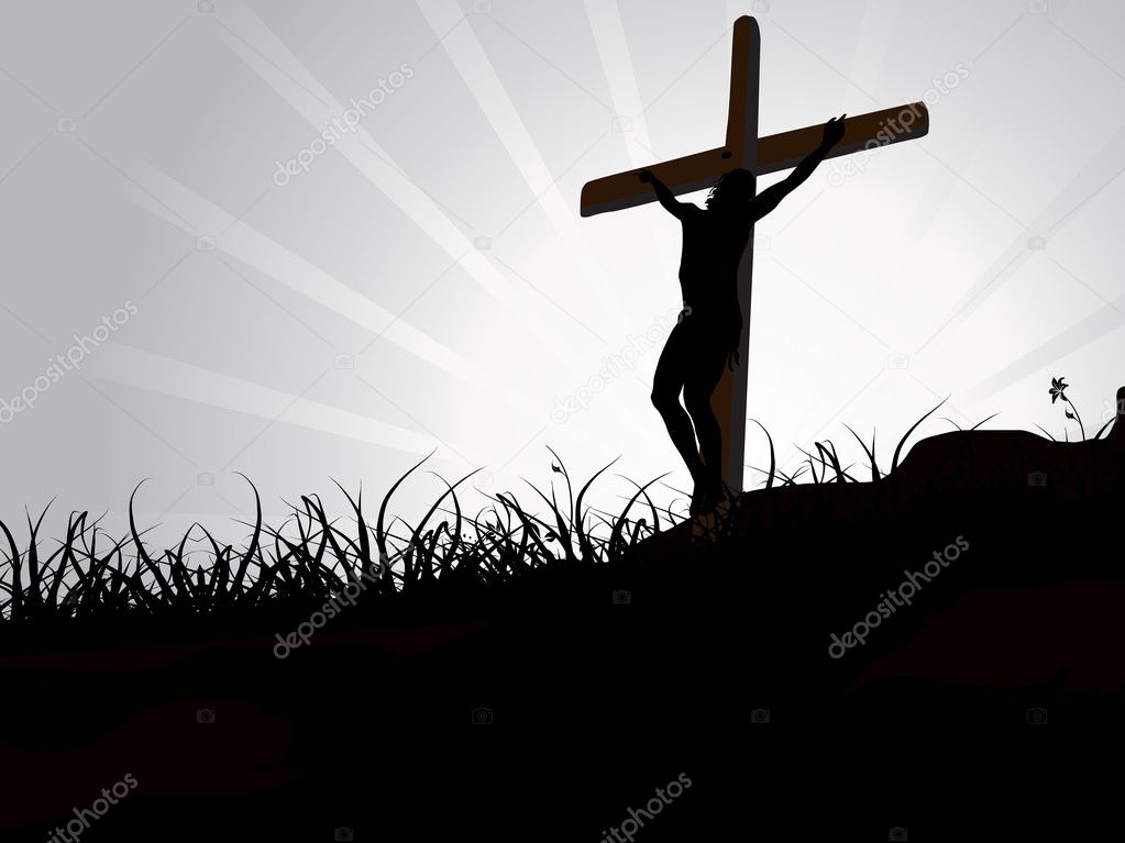 Background with jesus in cross