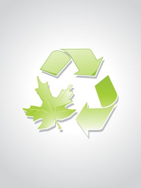 Illustration of green ecology icons clipart