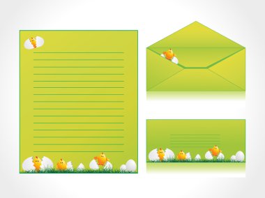 Easter envelop, postcard clipart