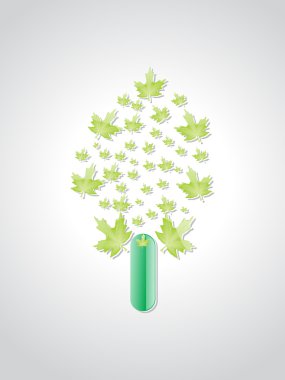 Bacground with eco tree clipart