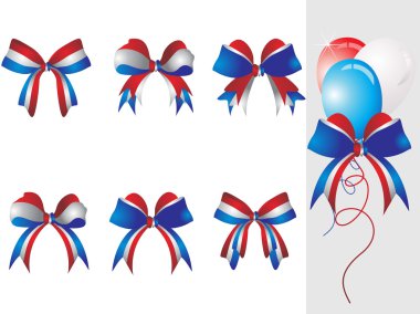 Background with ribbon, balloon clipart