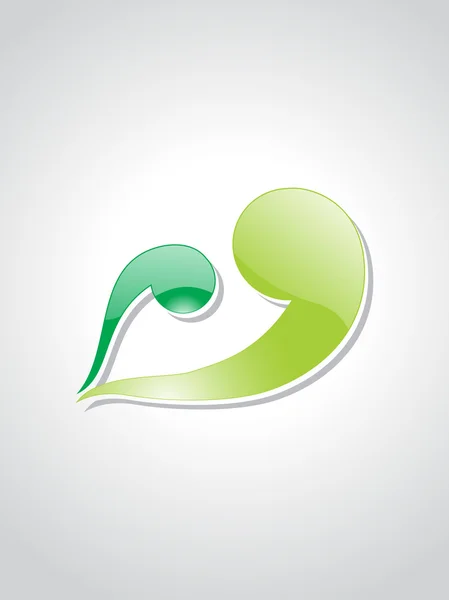 Hintergrund mit grünen Symbolen — Stockvektor