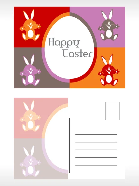 Tarjeta postal para el día de Pascua — Vector de stock