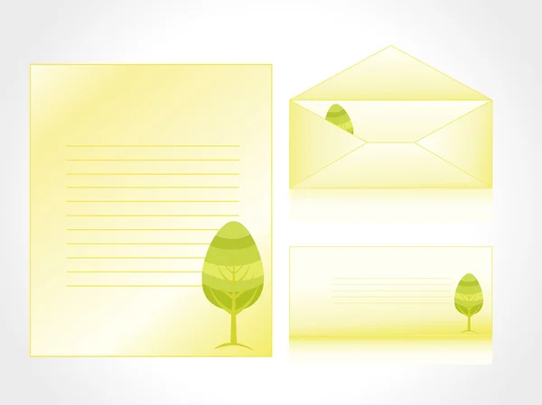 Enveloppe, carte postale — Image vectorielle