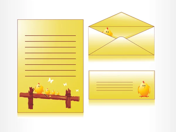 Жовтий різдвяний конверт, листівка — стоковий вектор