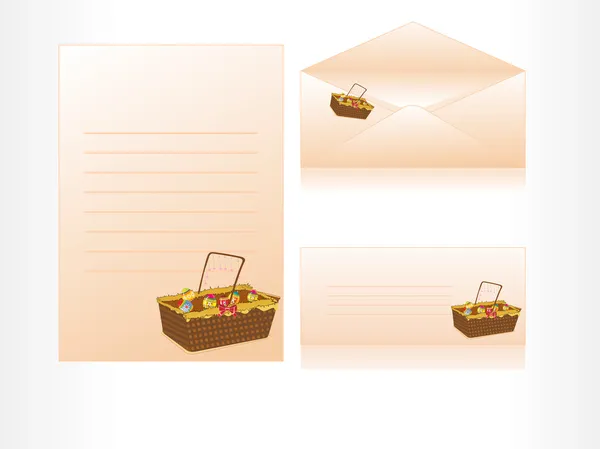 Enveloppe de Pâques, carte postale — Image vectorielle