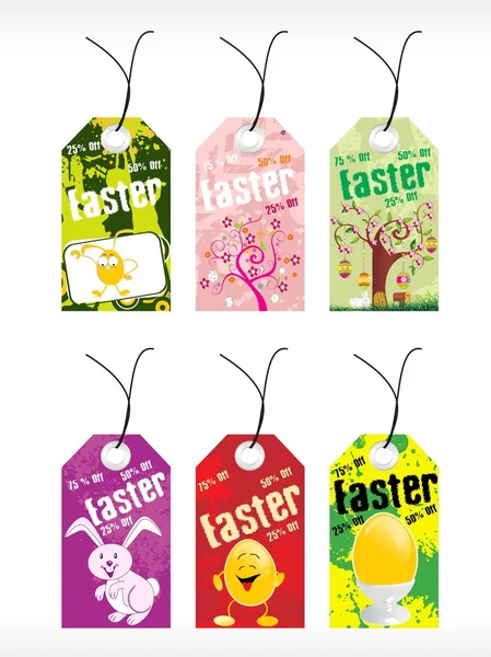 Arrière-plan avec étiquette jour de Pâques — Image vectorielle