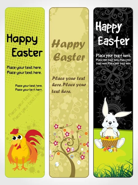 Bannière pour le jour de Pâques, illustration — Image vectorielle