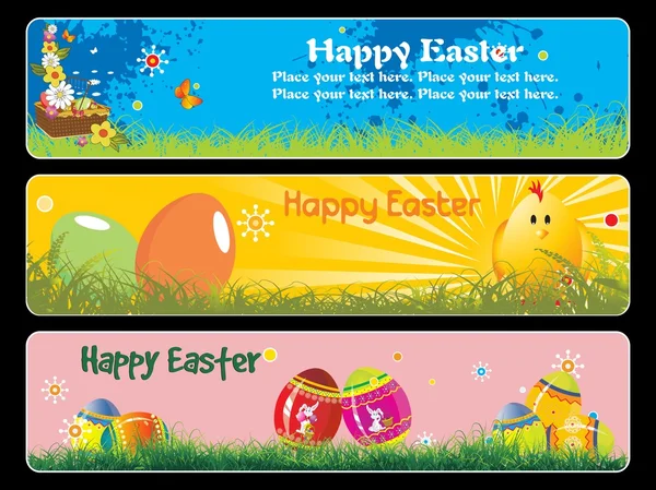 Easter day banner illustration — Stock Vector