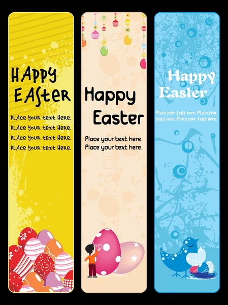 Boldog húsvéti nap banner — Stock Vector