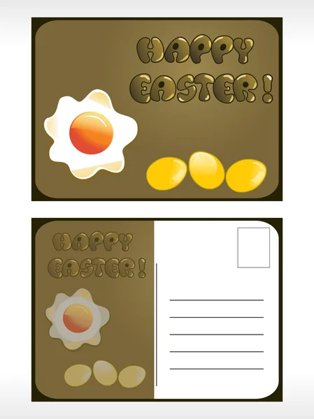 Ilustración de la tarjeta postal de Pascua — Vector de stock