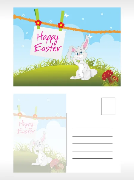 Ilustración de la tarjeta del cartel de Pascua — Archivo Imágenes Vectoriales