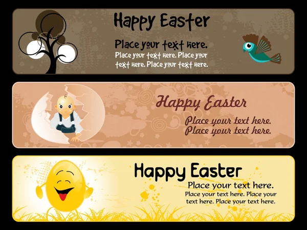 Grungy easter banner — Stock Vector