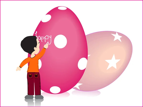 Húsvéti tojás fiú készlet — Stock Vector