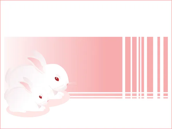 可爱的兔子套背景 — 图库矢量图片