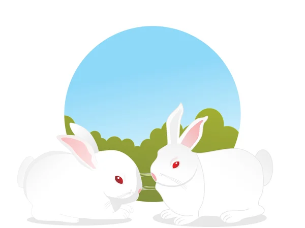 Pozadí se sadou králík — Stockový vektor