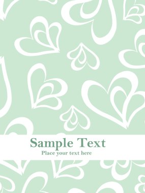 Green background with love vector clipart