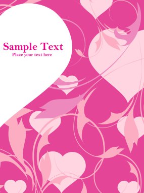 Abstract pink flower illustration clipart