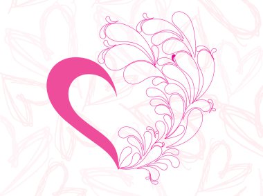 Creative pink heart background clipart