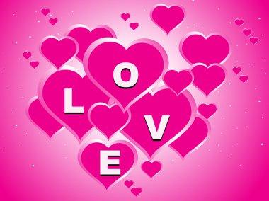 Pink valentine love background clipart