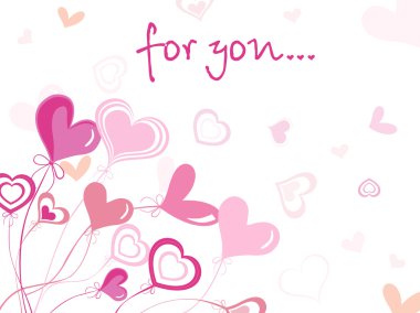 Valentine card only for love clipart