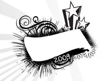 New year 2009 banner, design3 clipart