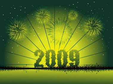 New year 2009 greeting pattern, design5 clipart