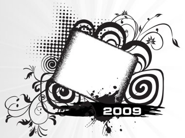 New year 2009 banner, design6 clipart