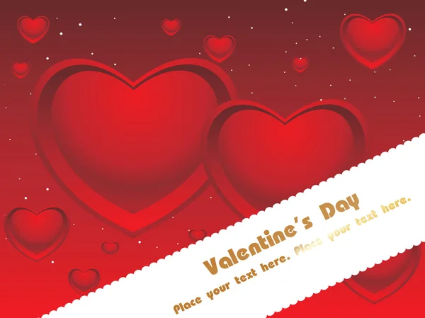 Fond rouge amour Saint-Valentin — Image vectorielle