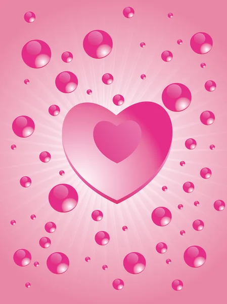 ピンク デザイン愛の背景 — ストックベクタ