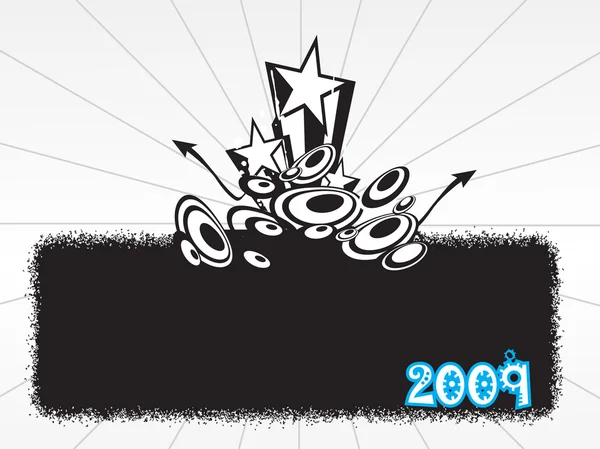 Nouvelle bannière année 2009, design37 — Image vectorielle